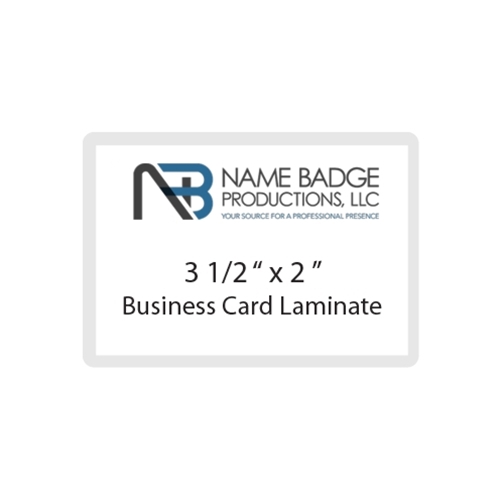 3 1/2" x 2" Business Card Laminate