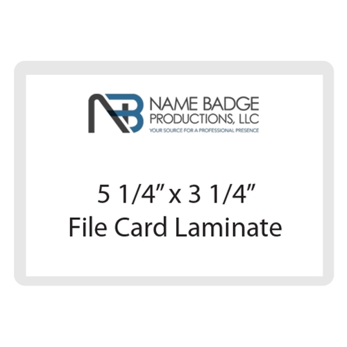 5 1/4" x 3 1/4" File Card Laminate